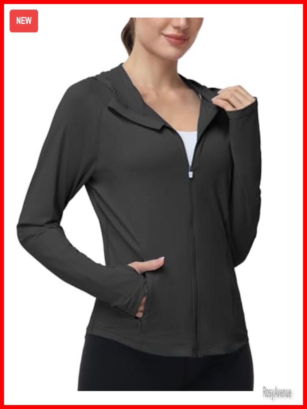 UPF 50+ Sun Protection Hoodie Jacket Lightweight Zip Up